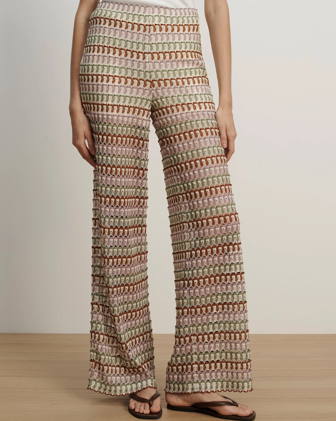 Fatima Crochet Wide-Leg Pant by Veronica Beard