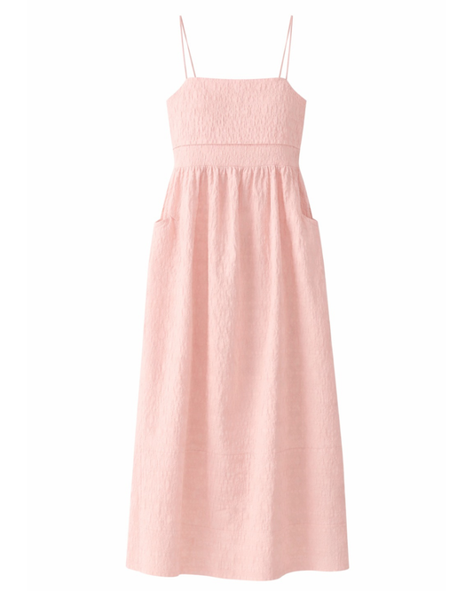 Nicole Dress in Lace Pink Jacquard by Foemina