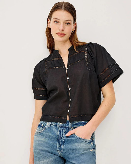 Alanis Blouse in Black by Rails