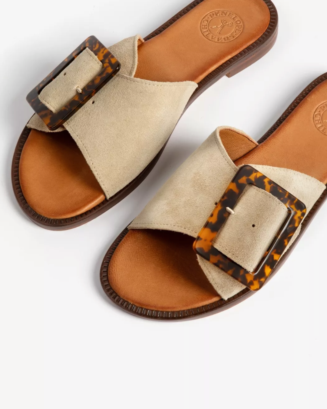 Biarritz Buckle Sandal in Suede by Penelope Chilvers