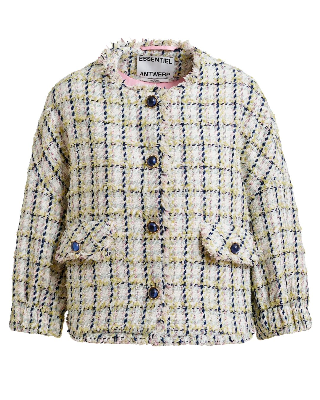 Jayden Boxy Cropped Jacket in Basil Smash by Essentiel Antwerp