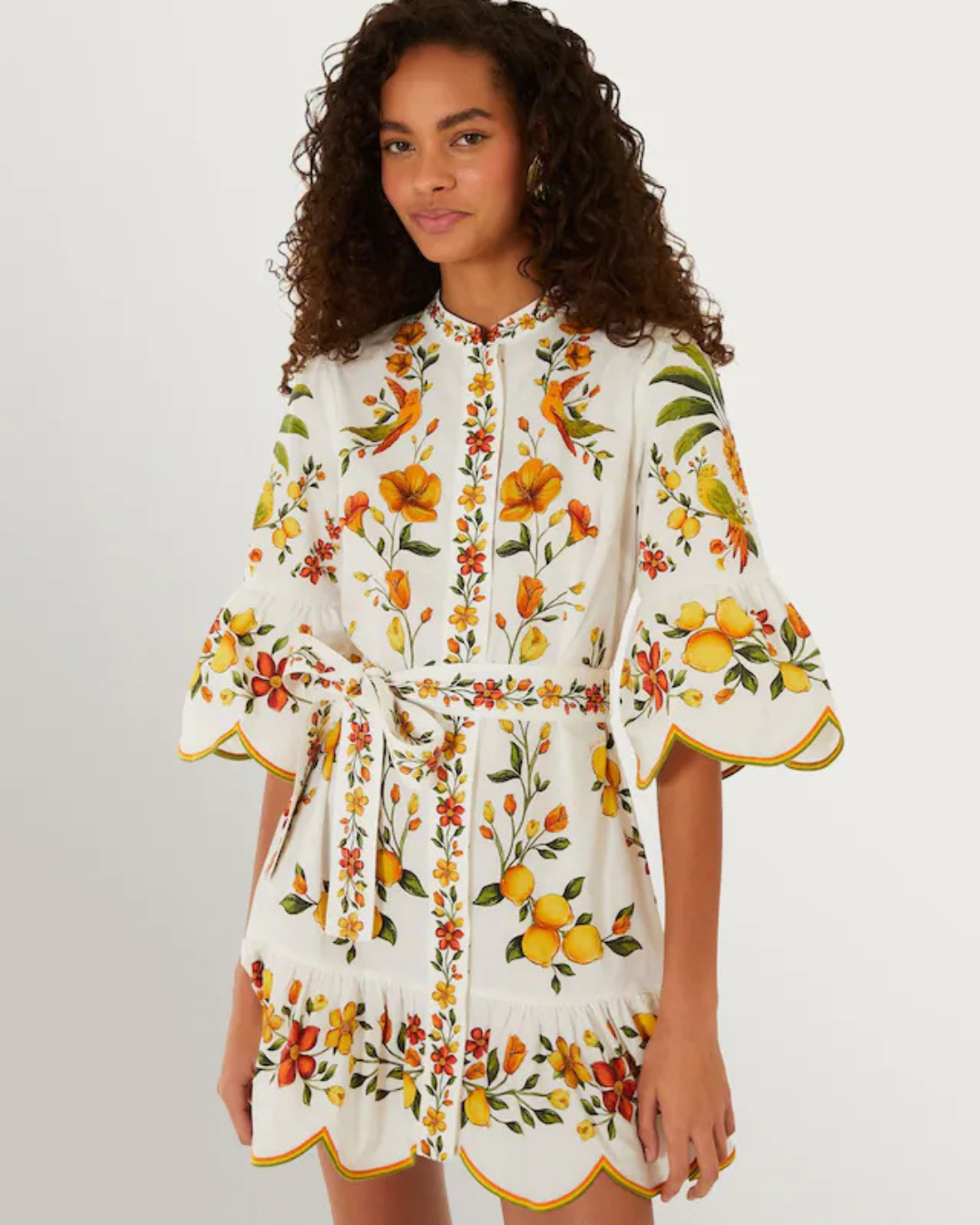Lemon Bouquet Mini Dress by Farm Rio