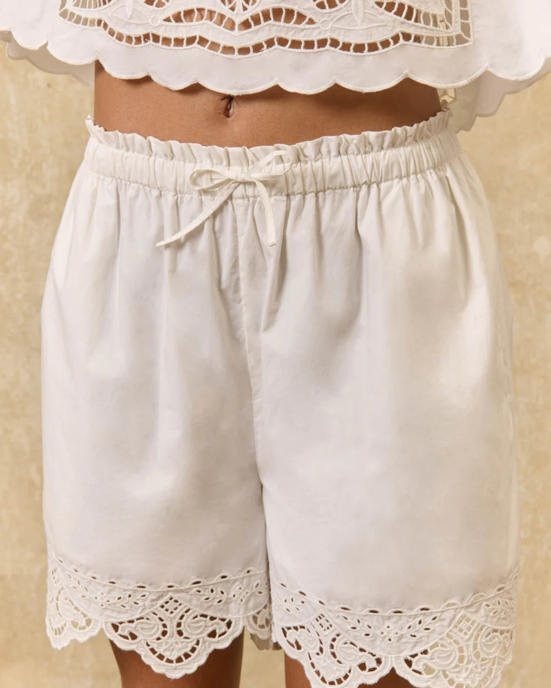 Boxi Shorts in Off White by Louise Misha