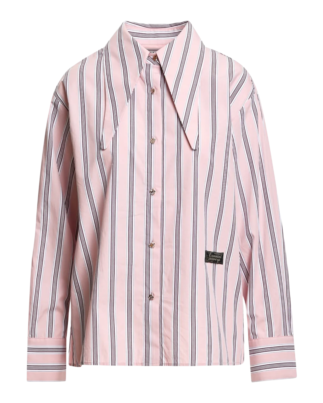 Kacao Tied Collar Shirt in Pinky Promise by Essentiel Antwerp