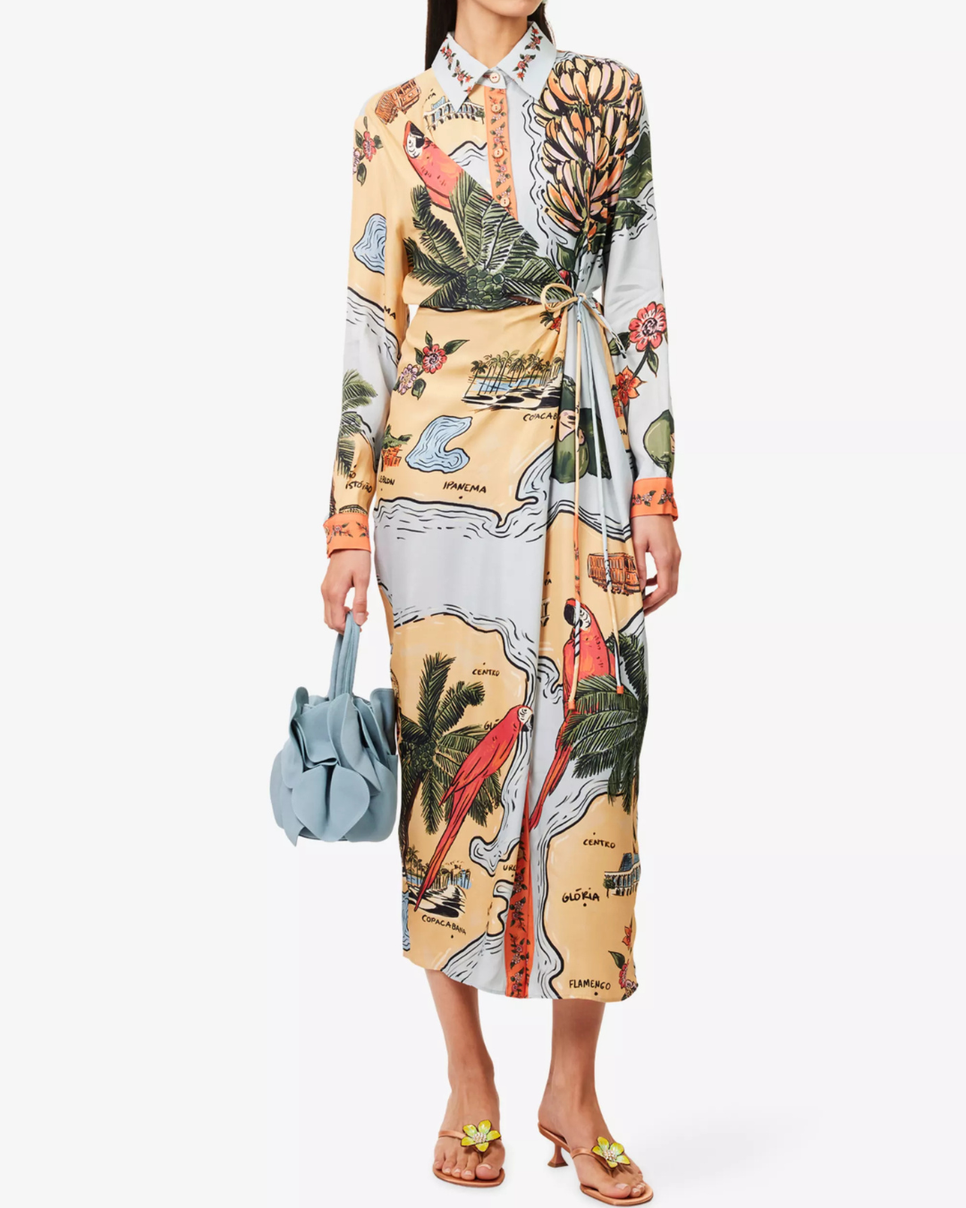 Beaches Path Collared Buttoned Maxi Dress by Farm Rio