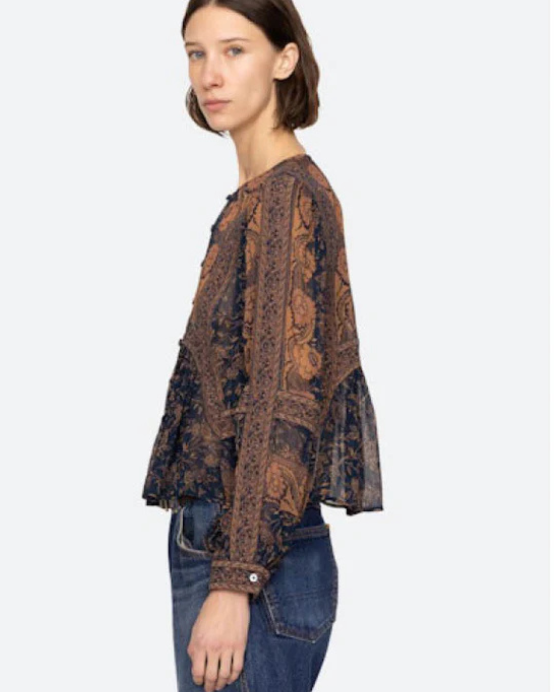 Melba Blouse in Blue by Sea New York