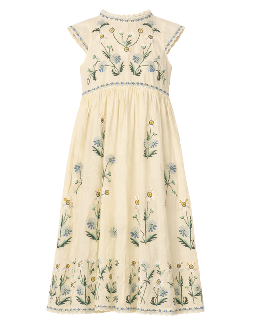 Audra Embroidery Midi Dress in Butter by Sea NY