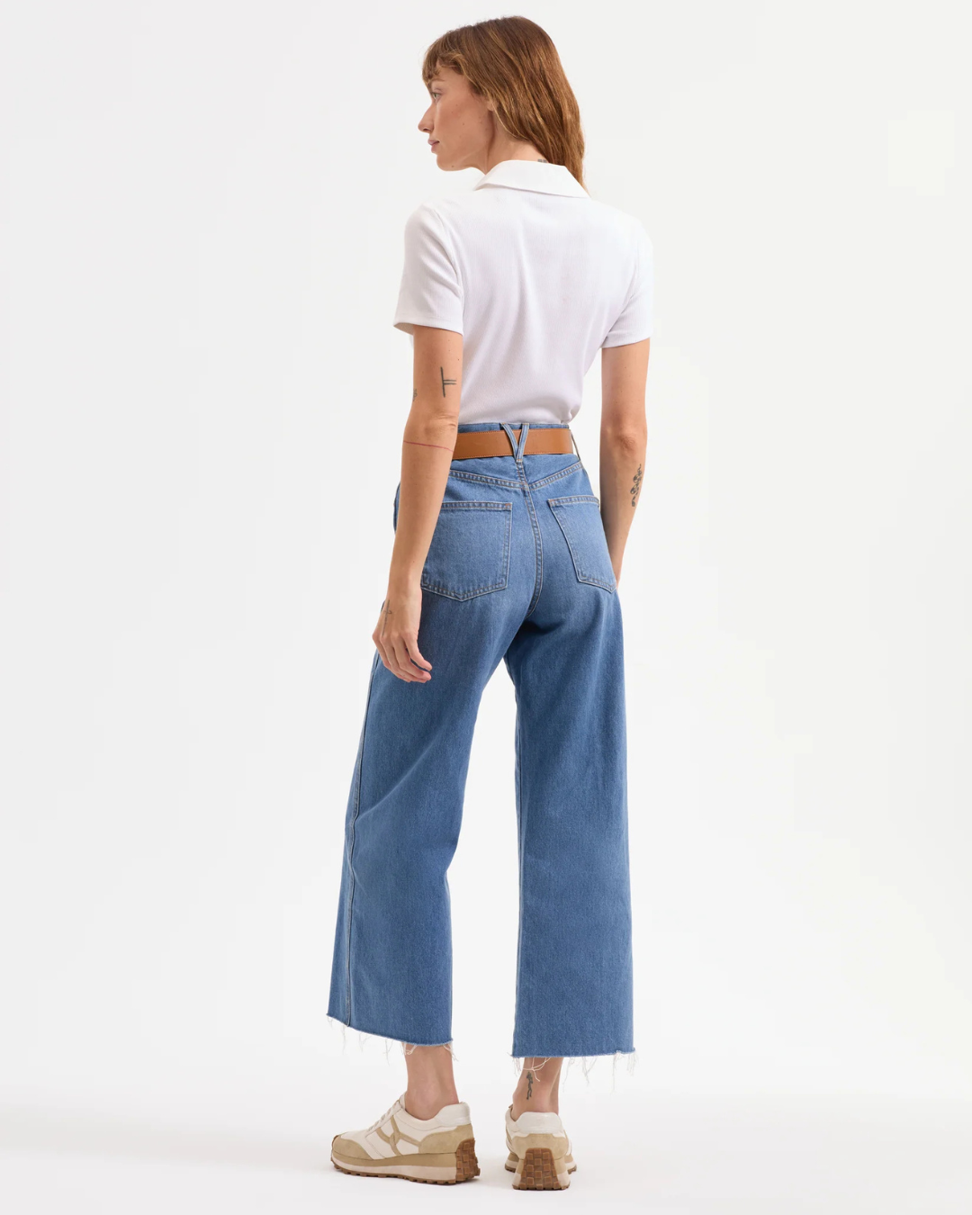 Taylor Cropped Wide Leg Jean in Enough Said by Veronica Beard