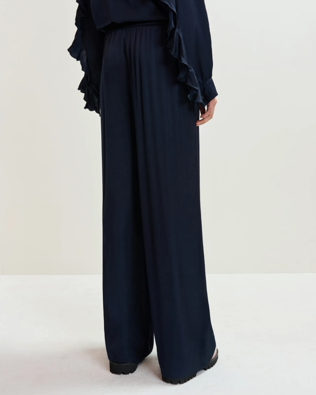 Julissa Wide Leg Track Pants in Classic Navy by Essentiel Antwerp