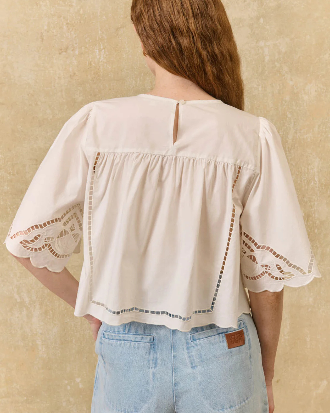 Louvia Blouse in Off White by Louise Misha