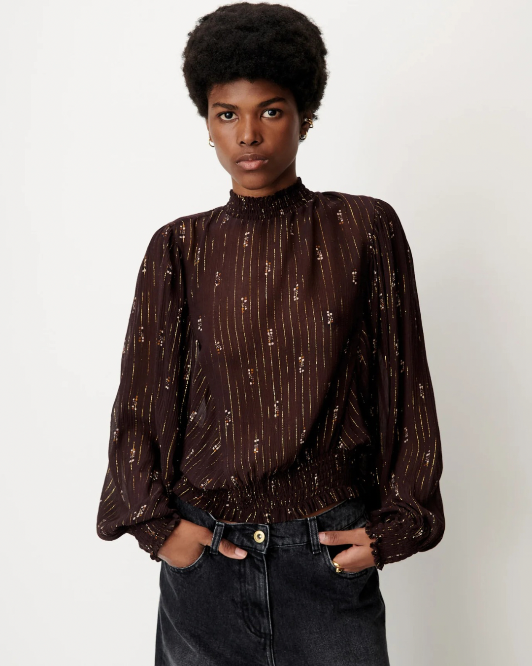 Duchess Blouse in Coffea Domiu by Sessùn