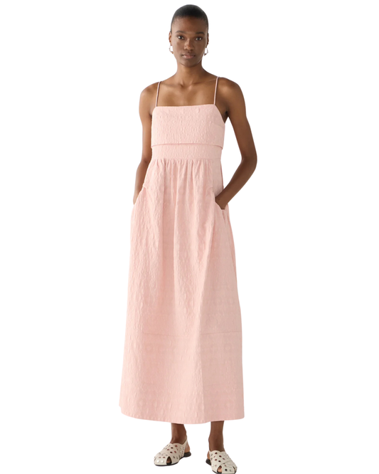 Nicole Dress in Lace Pink Jacquard by Foemina