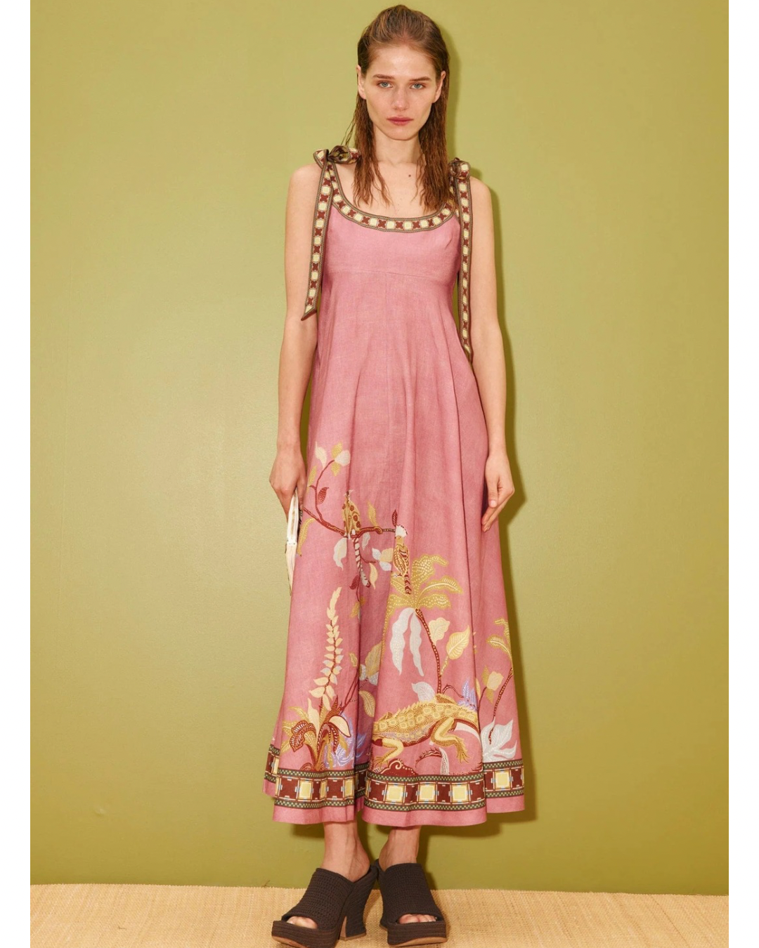 Zuri Ballet Sundress in Rose by Alemais