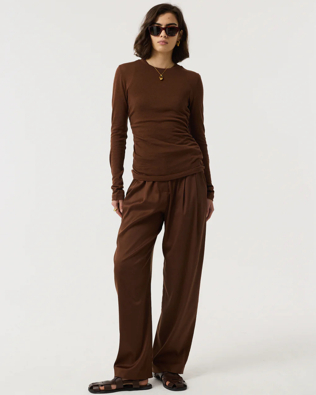 Chiara Trousers in Chocolate by AKYN