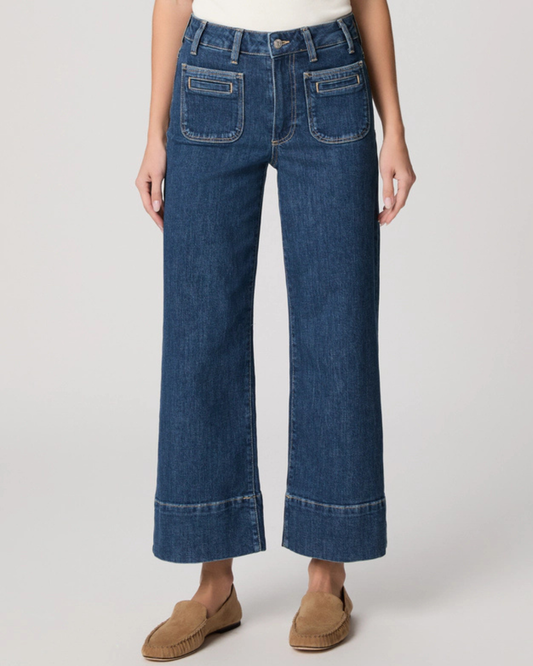 Anessa High Rise Ankle Wide Leg in Navigator by PAIGE