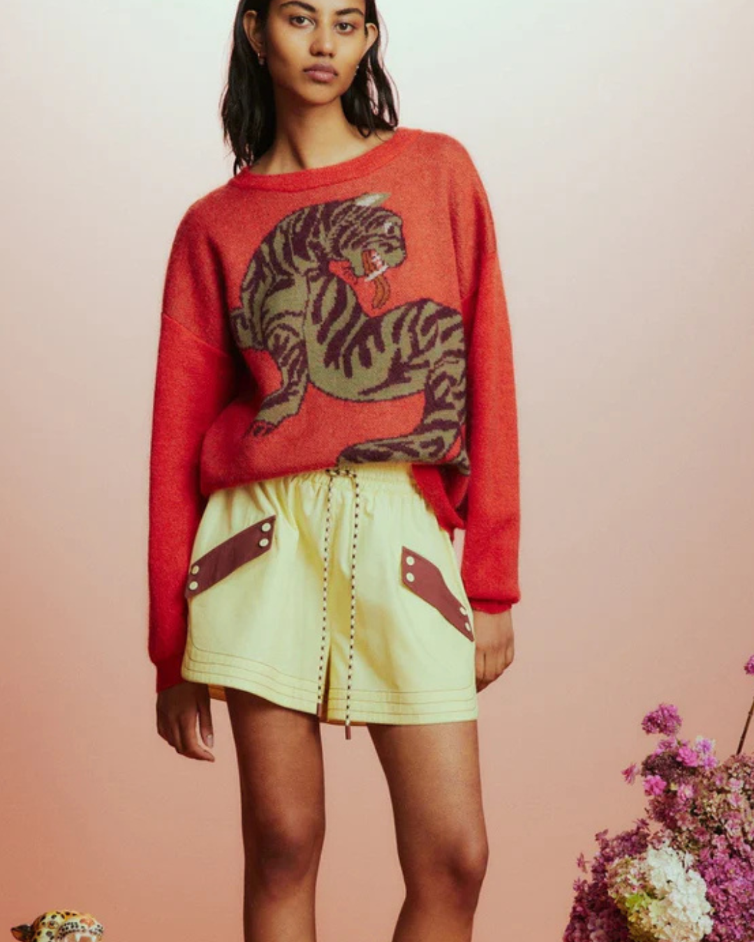 Tiger Jumper in Tangerine by Alemais