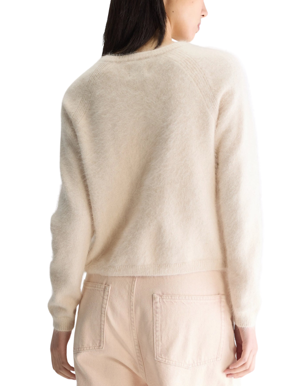 Datair Angora-Blend Cardigan in Ecru by Bellerose