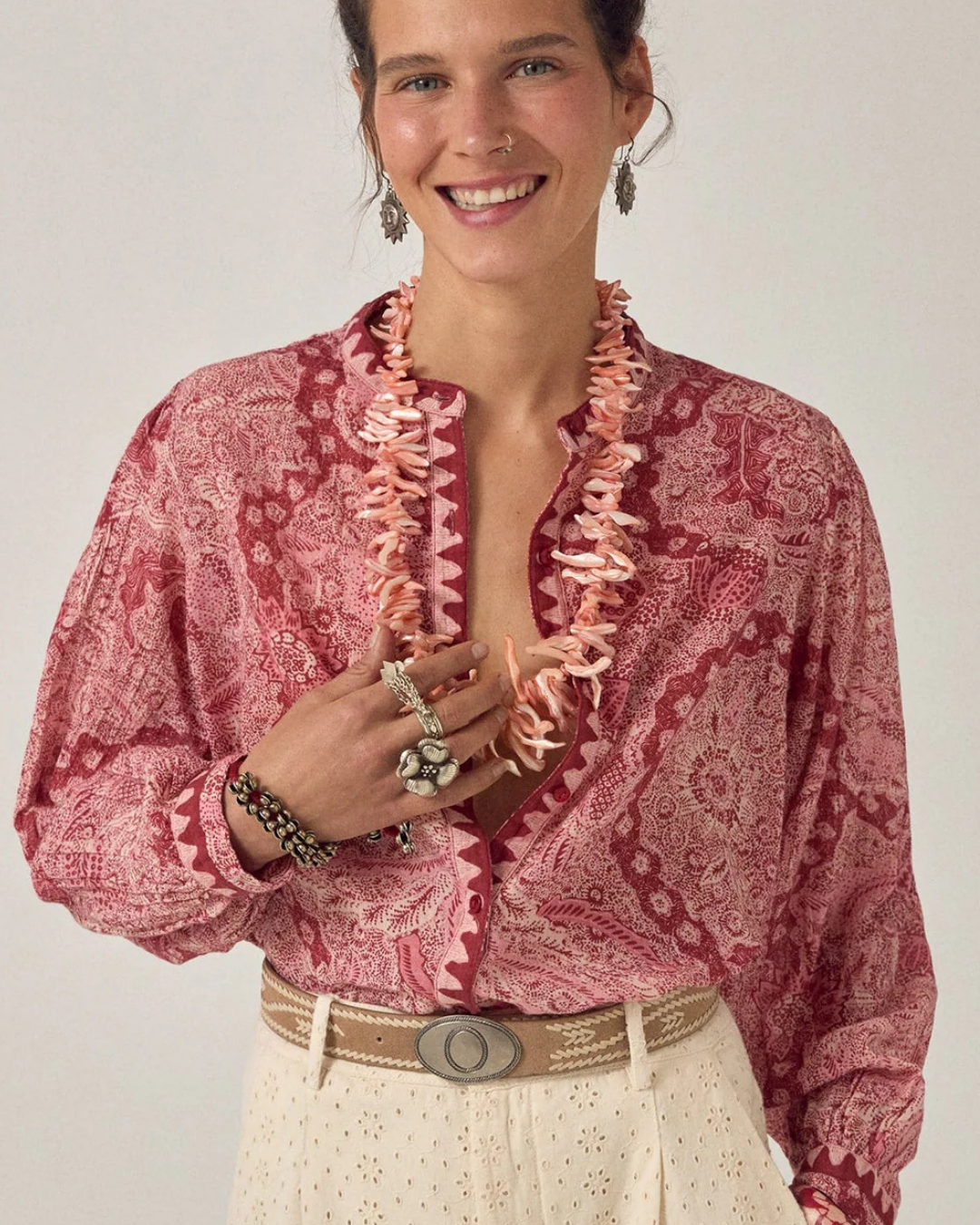 Gaia Blouse in Volcano by Maison Hotel