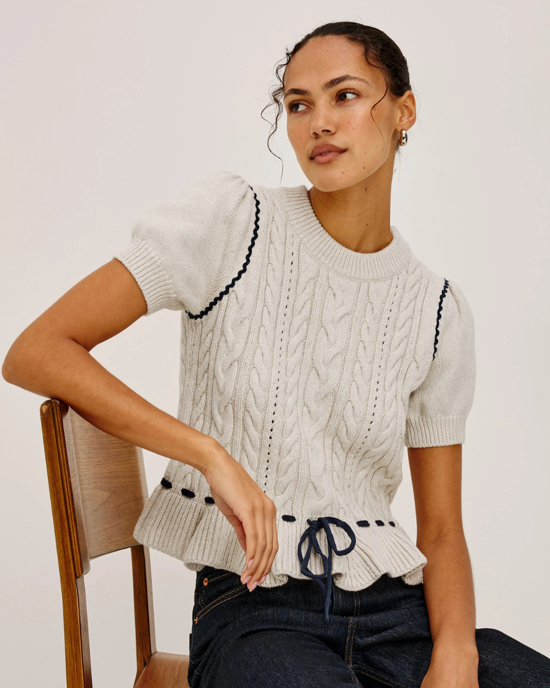 Chandi Sweater in Heather Oat by Rails