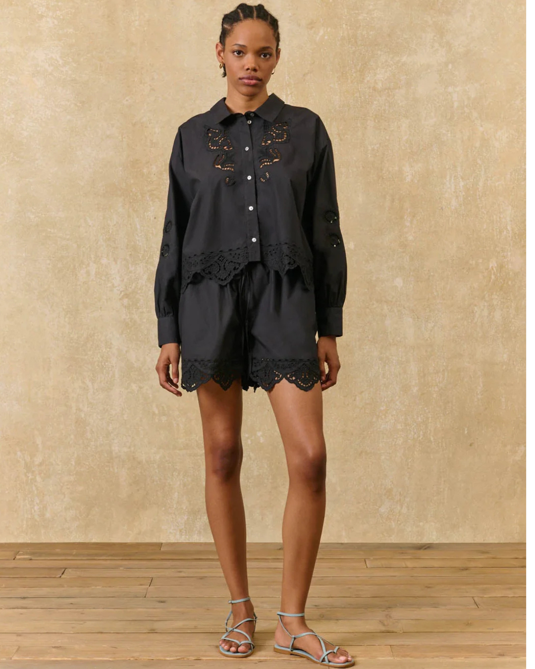 Boxi Shorts in Black by Louise Misha