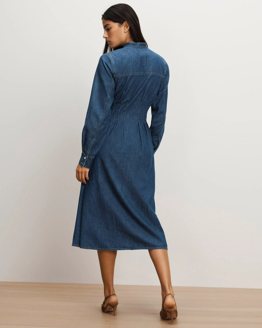 Arcadia Midi Denim Shirt Dress by Veronica Beard