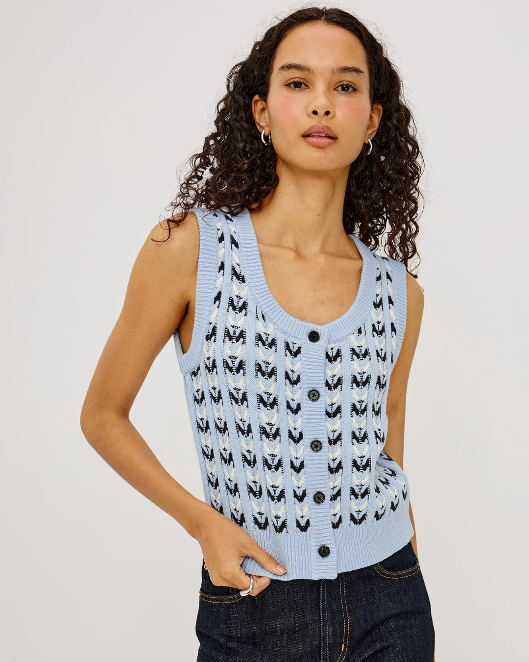 Chance Vest in Sky Blue by Rails