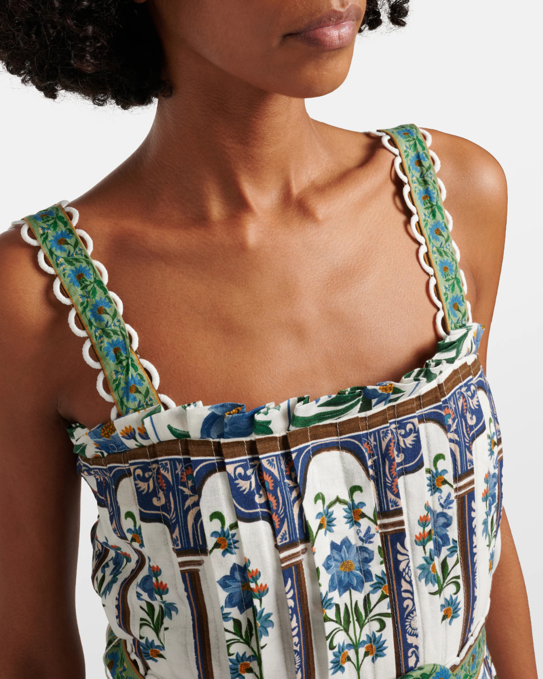 Manoela Sleeveless Belt Maxi Dress in Off White by FARM Rio