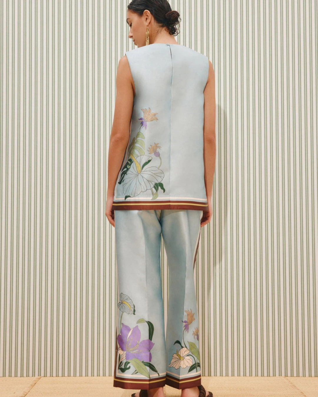Alfie Pant in Ice Blue by Alemais