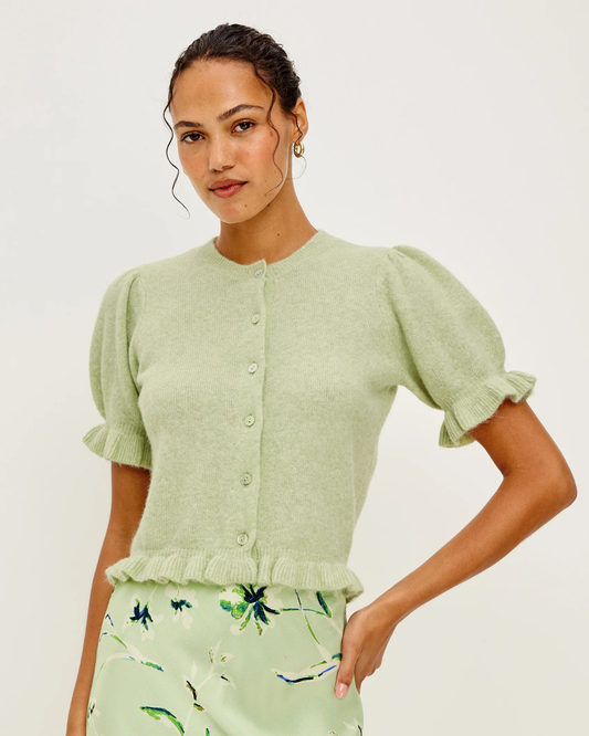 Lora Short Sleeve Cardigan in Julep by Rails