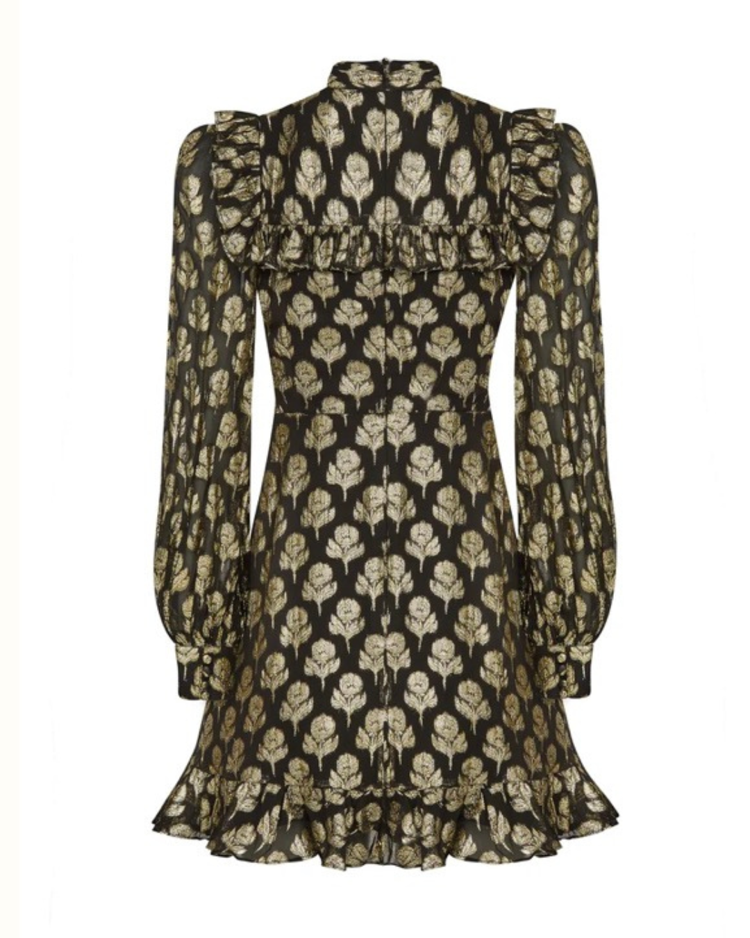 Gracie Dress in Black & Gold by Queens of Archive