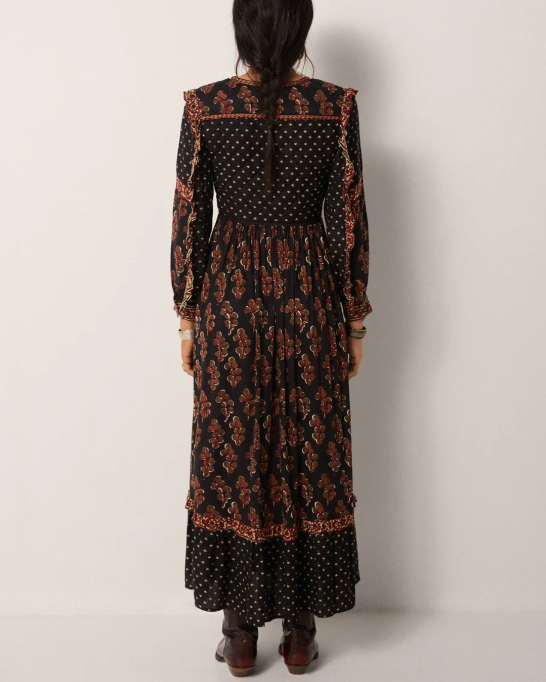Lily Dress in Black Coffee by Maison Hotel