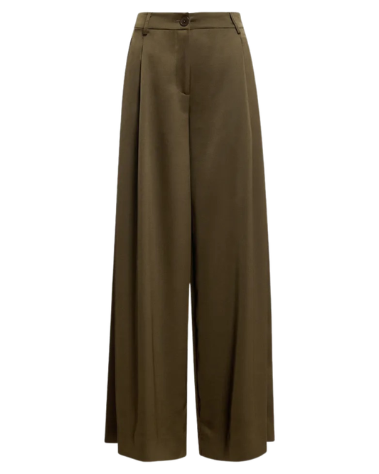 Katerina Wide Leg Pants in Dusty Green by Essentiel Antwerp