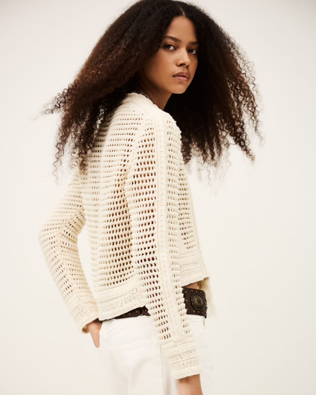 Bianca Cardigan in Ecru by BA&SH