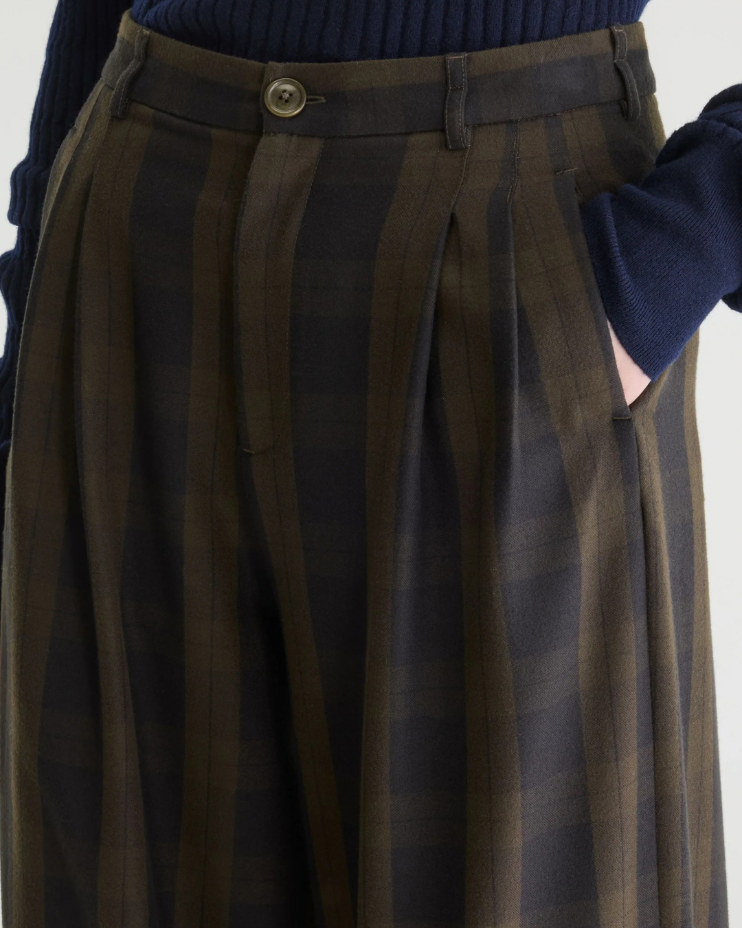 Volkert Wide Leg Trousers in Check C by Bellerose