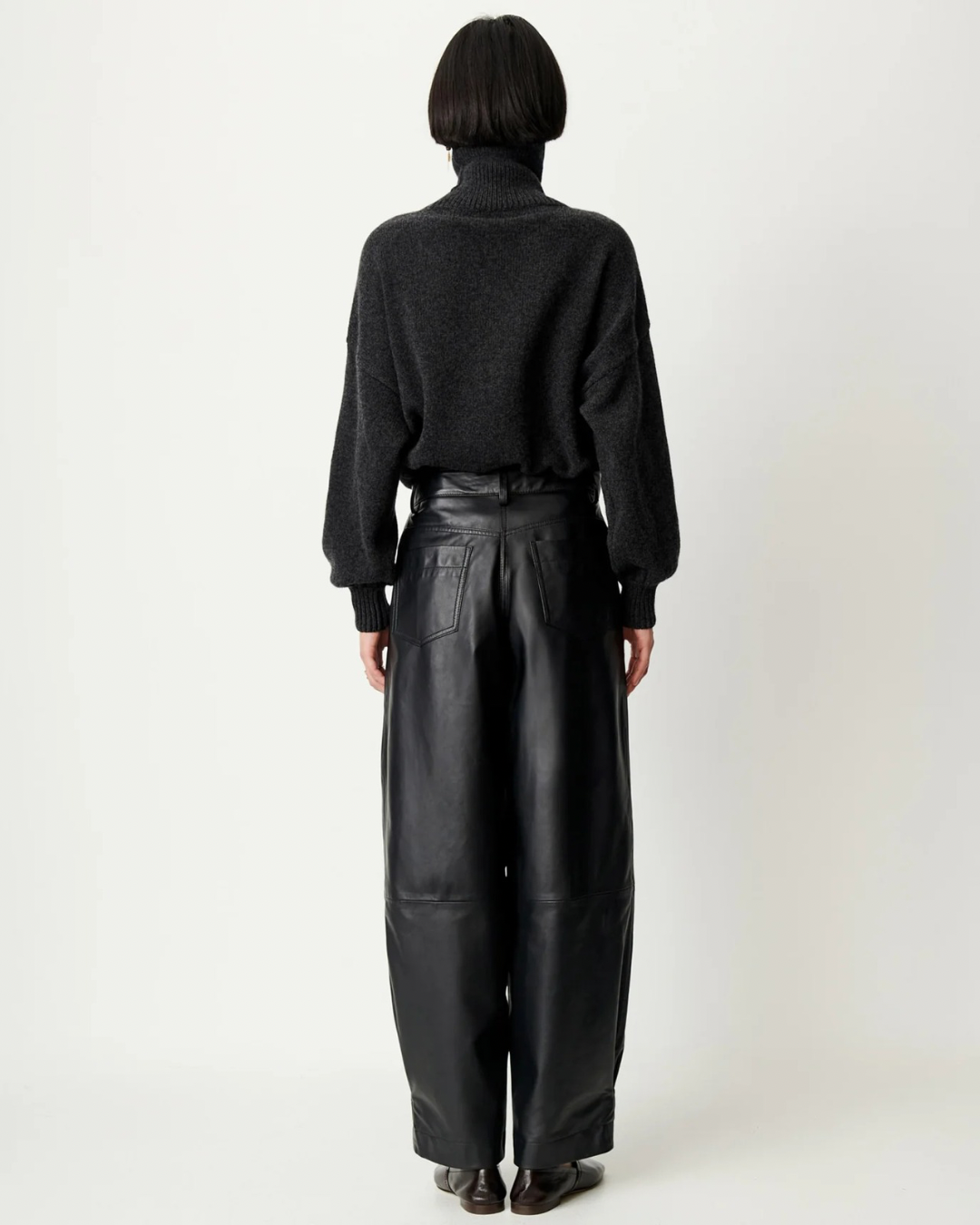 Carlea Leather Pants in Black by Sessùn