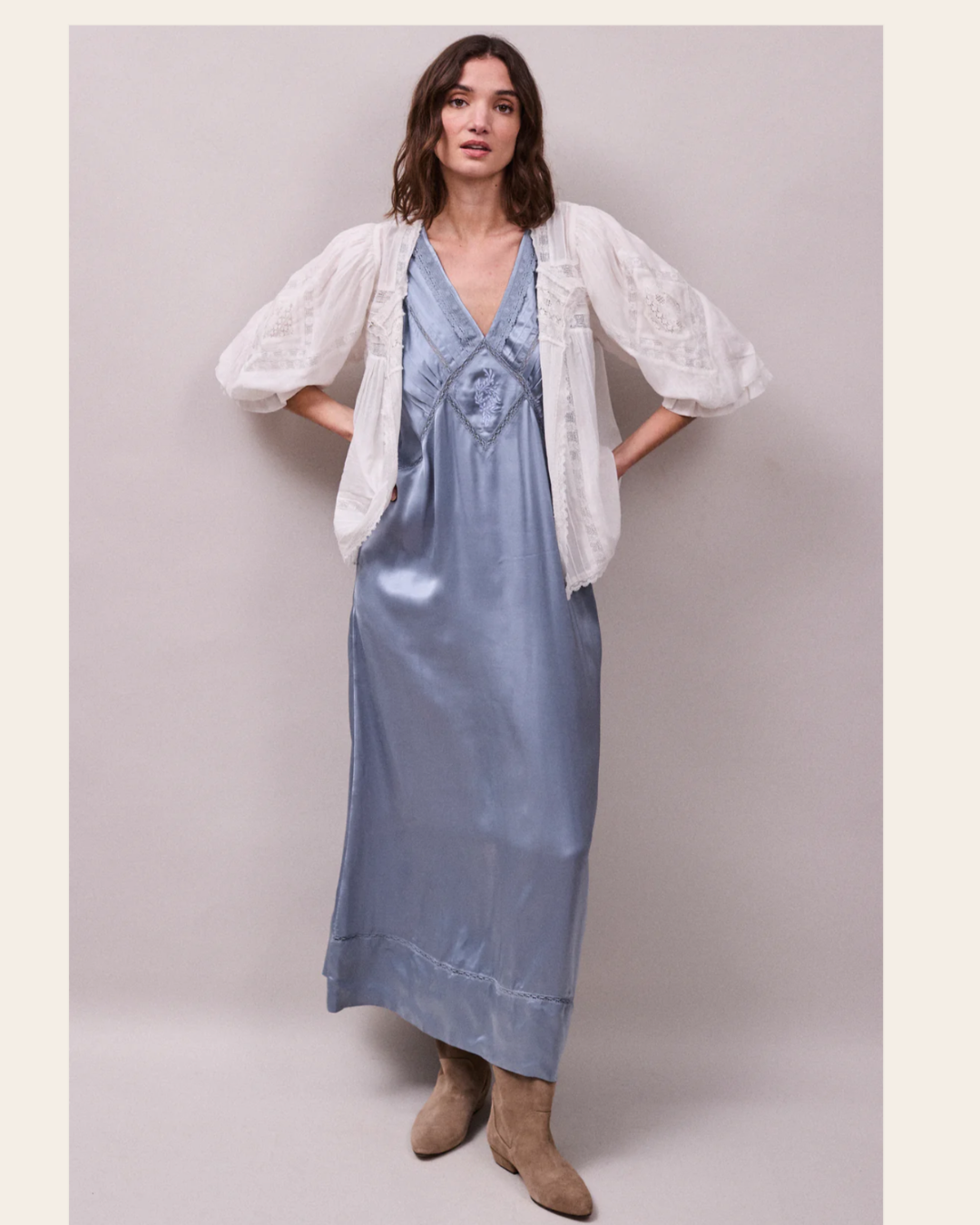 Primrose Dress in Cornflower Blue by FAUNE