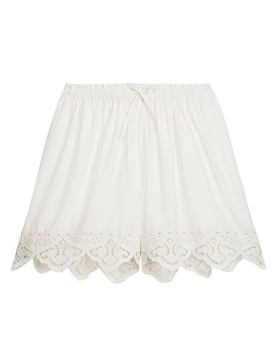 Boxi Shorts in Off White by Louise Misha