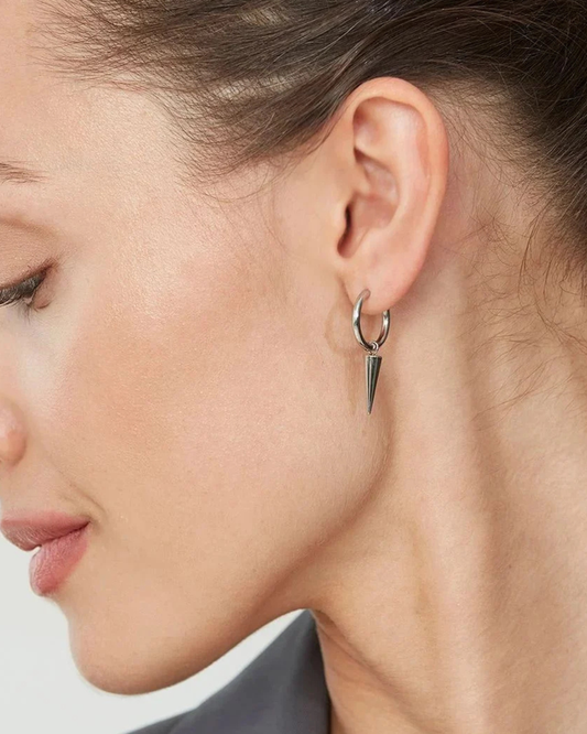 Peak Hoops in Silver by EDBLAD