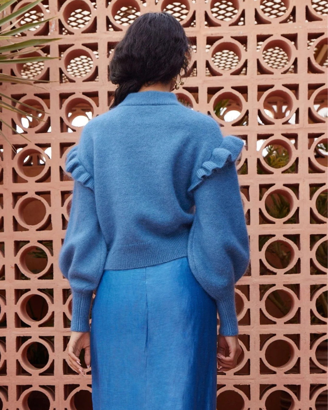 Azar Knit Jumper in Blue by Alemais 