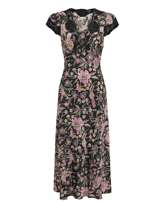 Amari Dress in Kyoto Floral Black by RIXO