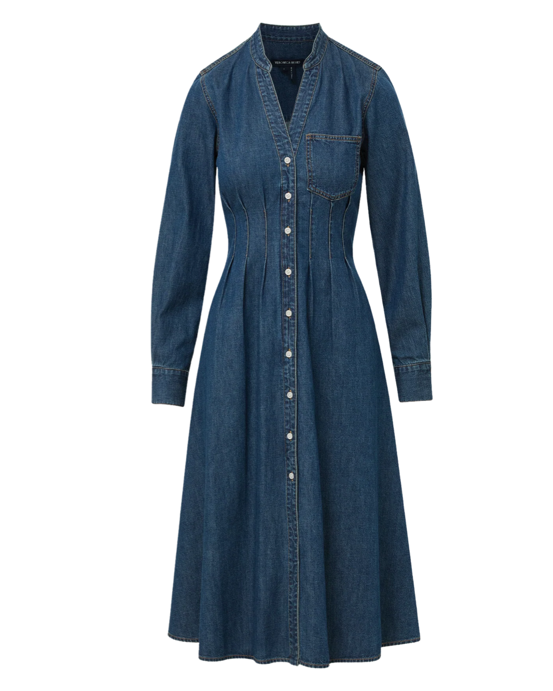 Arcadia Midi Denim Shirt Dress by Veronica Beard