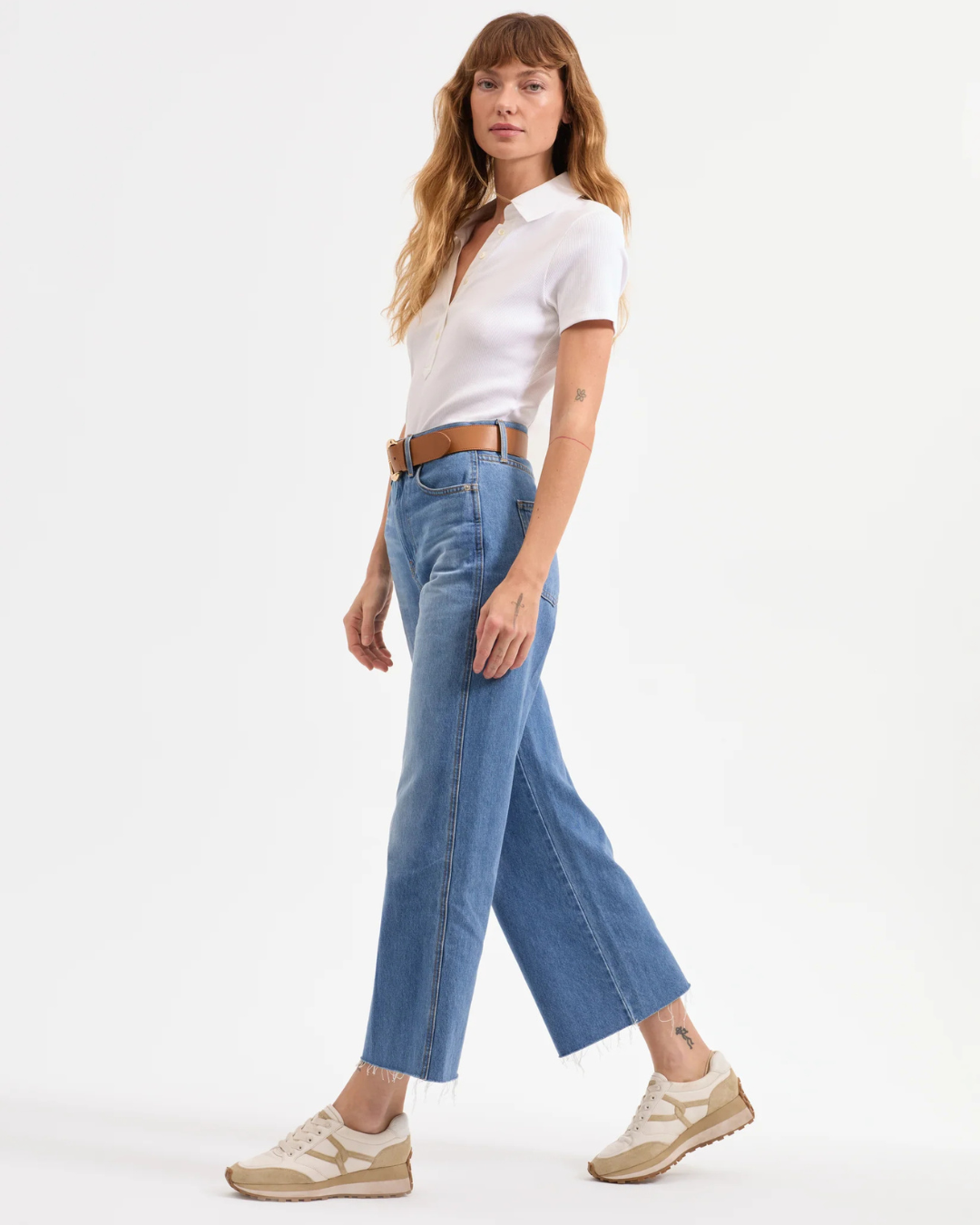 Taylor Cropped Wide Leg Jean in Enough Said by Veronica Beard