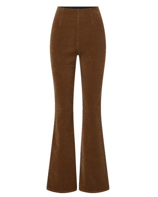 Beverly Off-Duty High Rise Skinny Flare in Deep Ochre by Veronica Beard