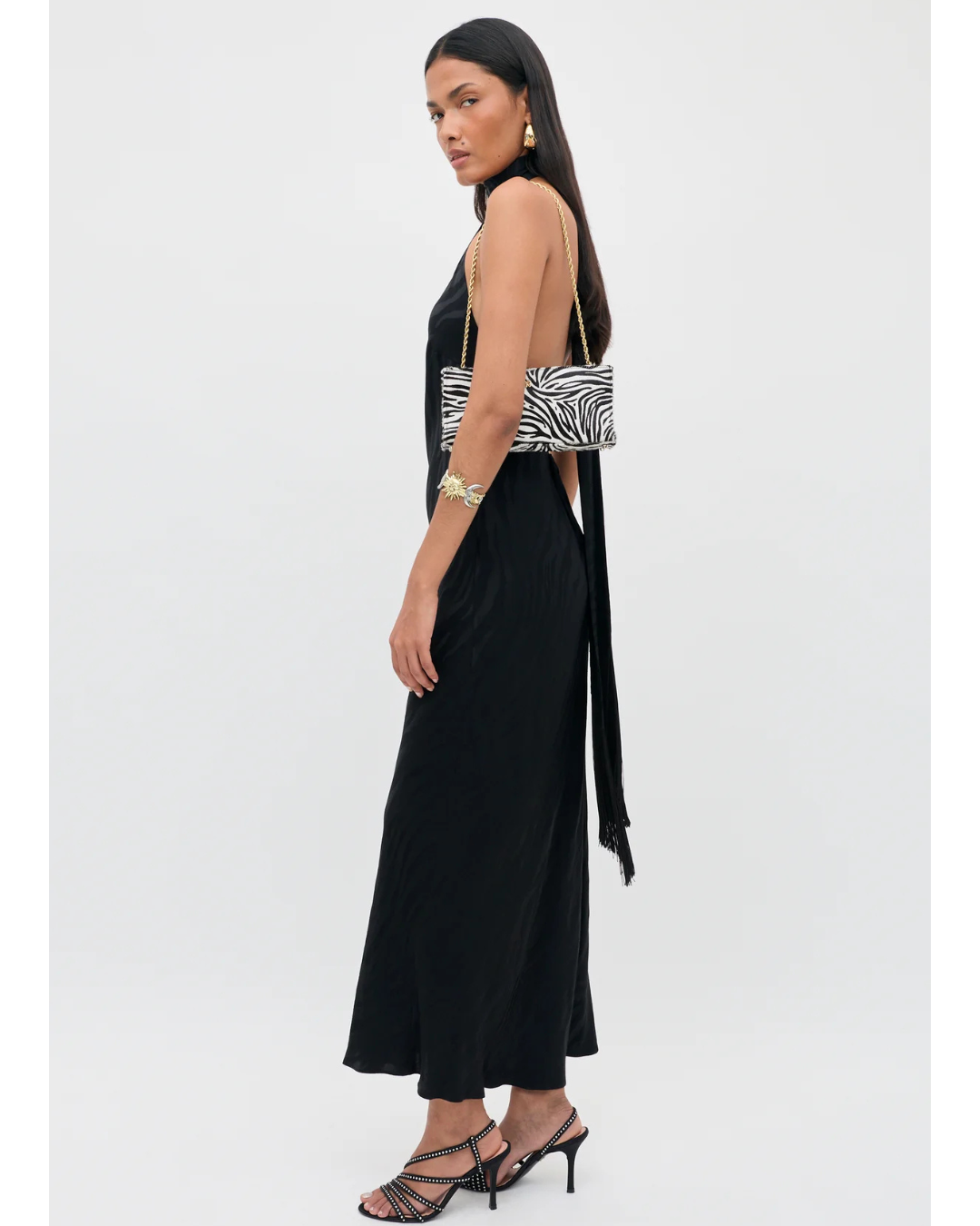 Maura Dress in Cooper Jacquard Black by RIXO