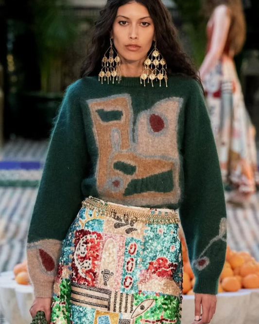 Verora Knit Jumper in Green by Alemais