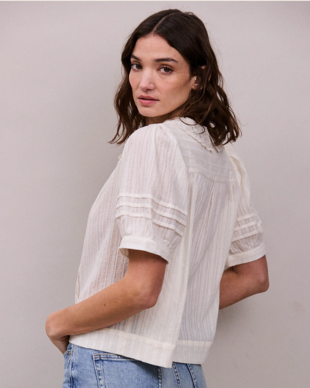 Loire Blouse in Vintage White by FAUNE