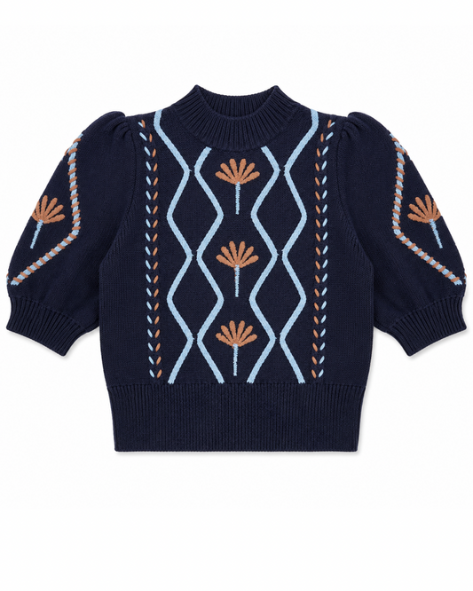 Addy Sweater in Floral Cable by Rails