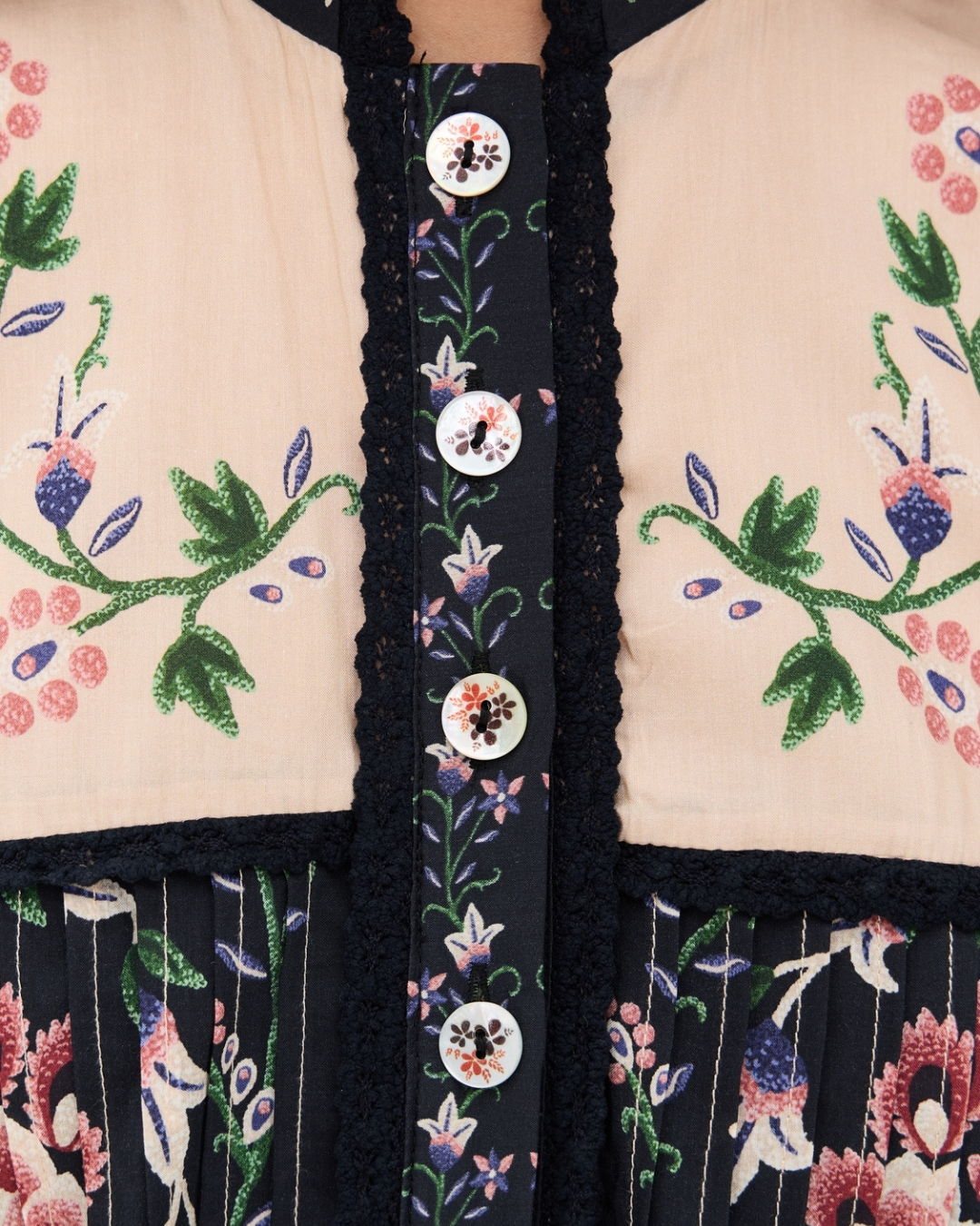 Marvelous Garden Black Long Sleeve Maxi Dress by FARM Rio