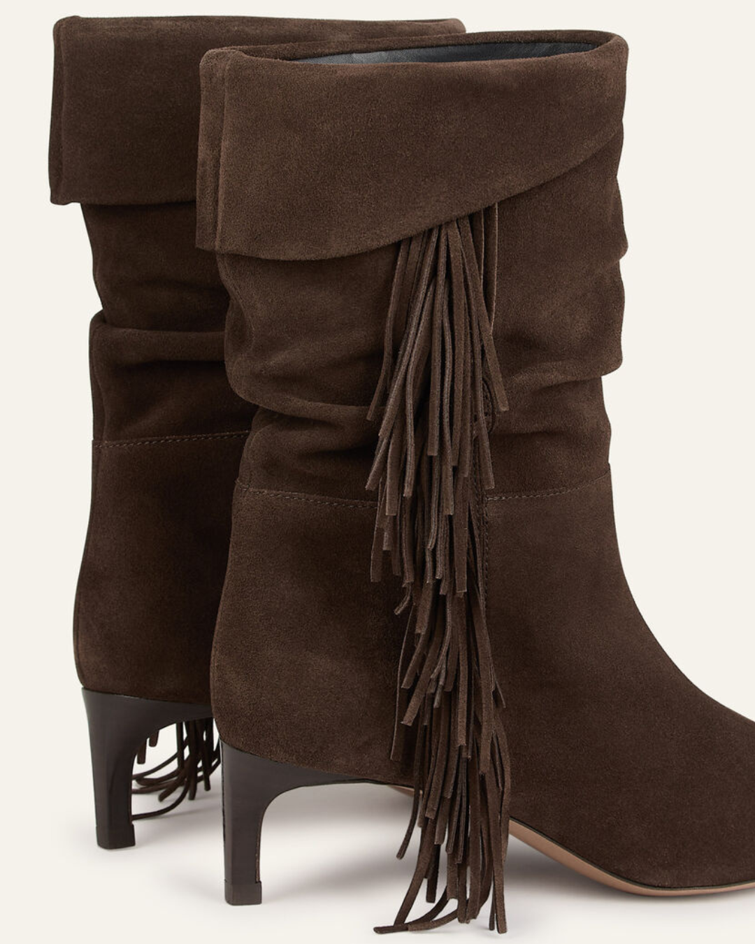 Bottines Cardi Boots in Choco Suede by BA&SH