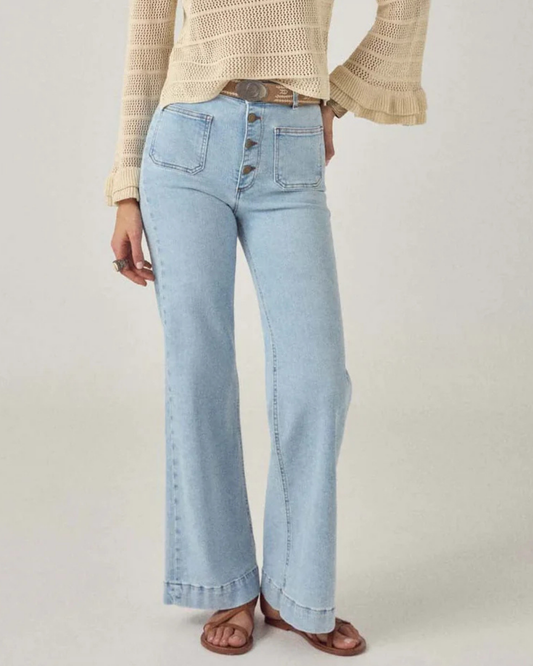 Charlie Pant in Bleach Blue by Maison Hotel